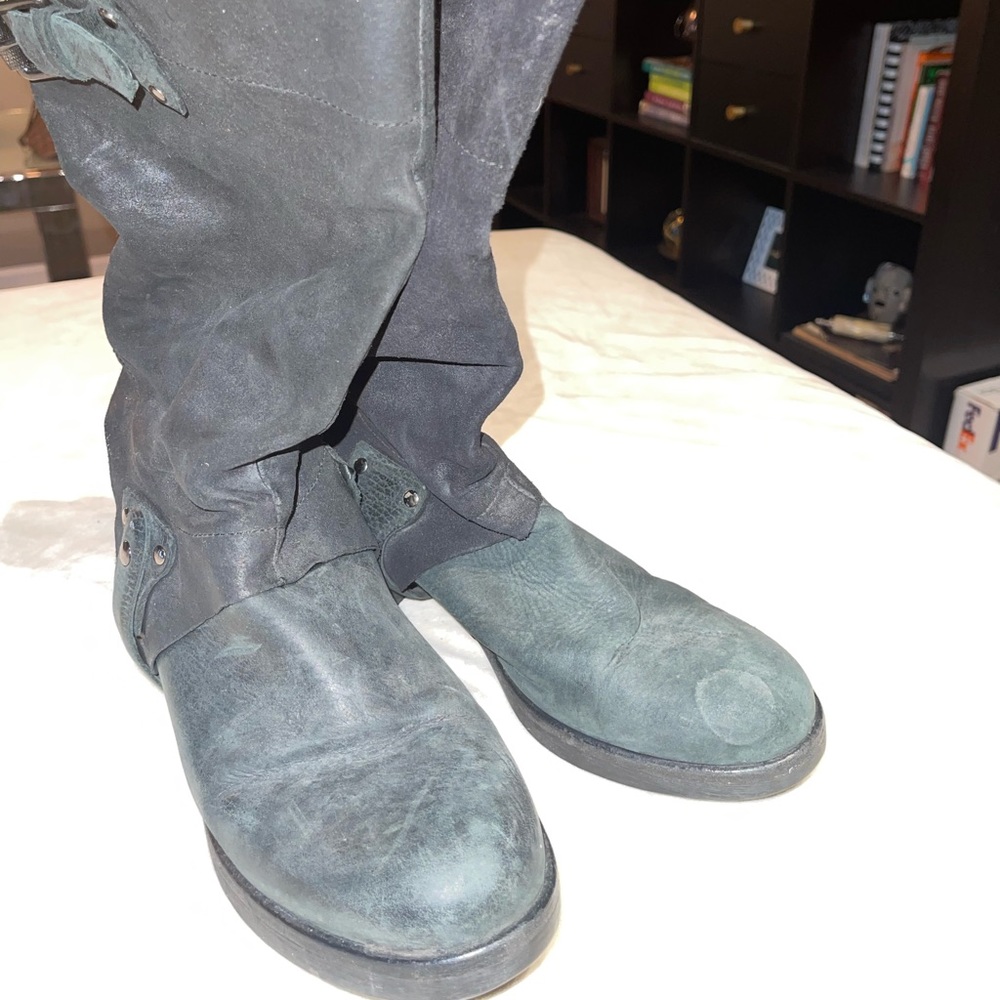 Vera Wang Leather & Suede Boots - Picture 4 of 7